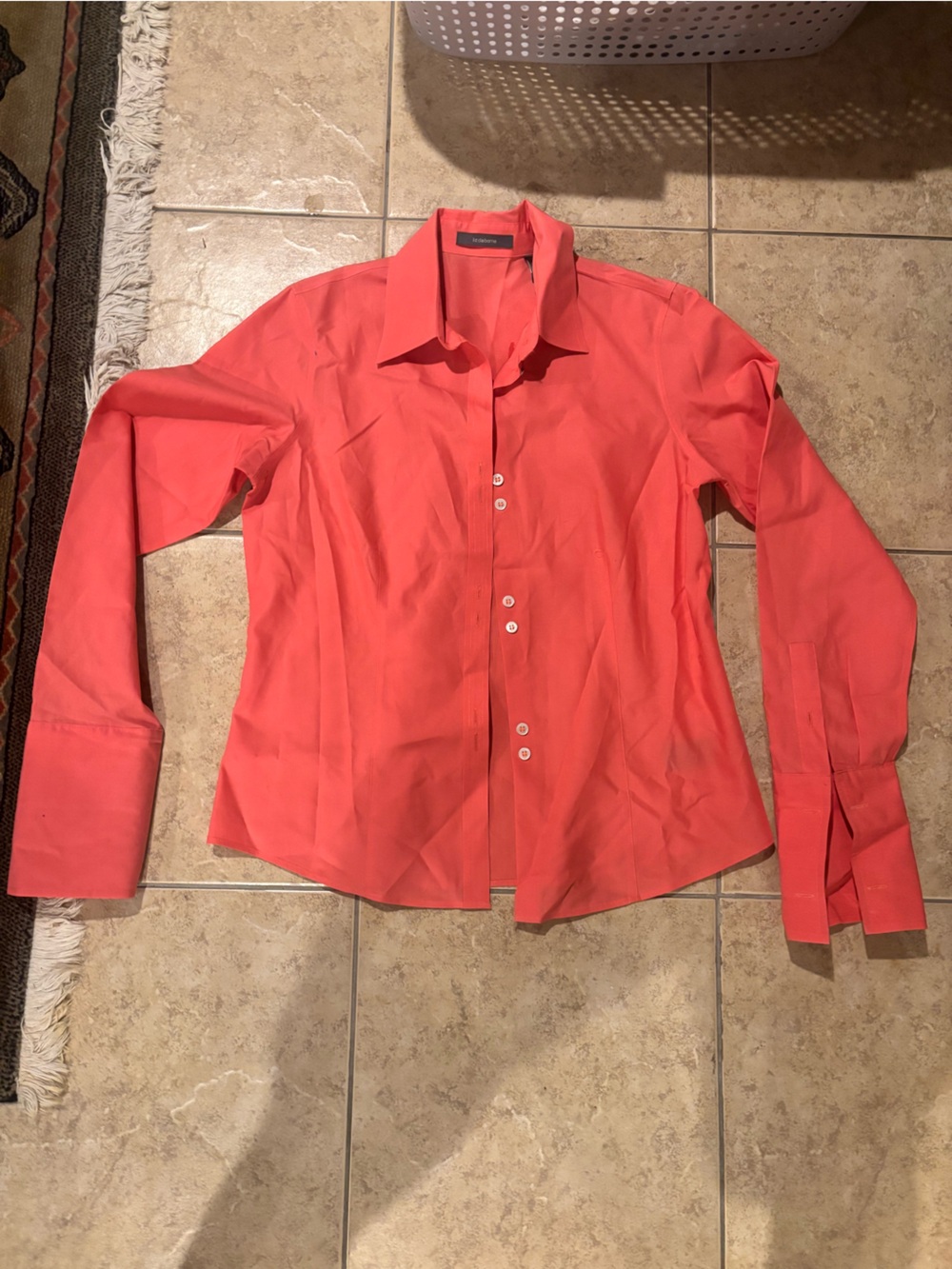 Liz Claiborne Coral Button-Front Blouse
